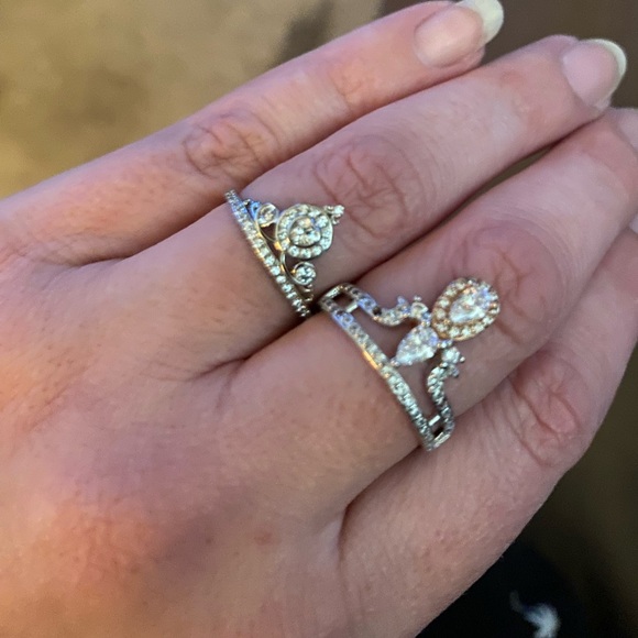Jewelry - . 925 sterling silver crown rings.